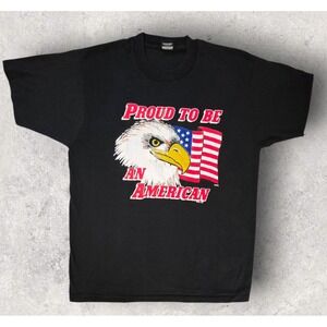 Vintage Screen‎ Stars Proud to Be an American Eagle Flag Graphic T-Shirt